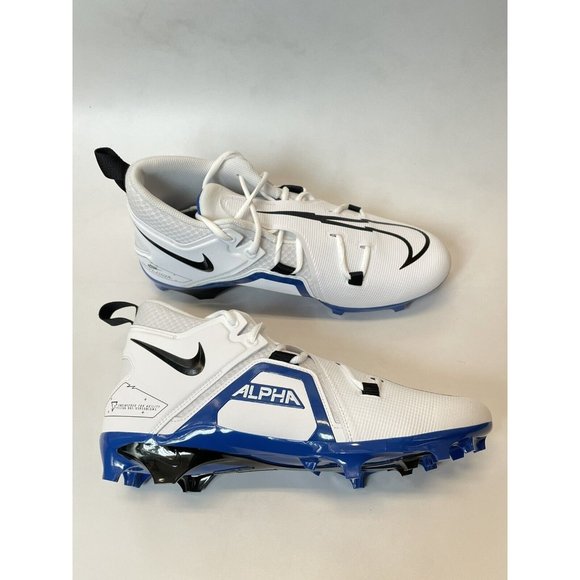Nike Alpha Menace Pro 3 Football Cleats White Blue CT6649-101 Men’s Size 13 main image 4